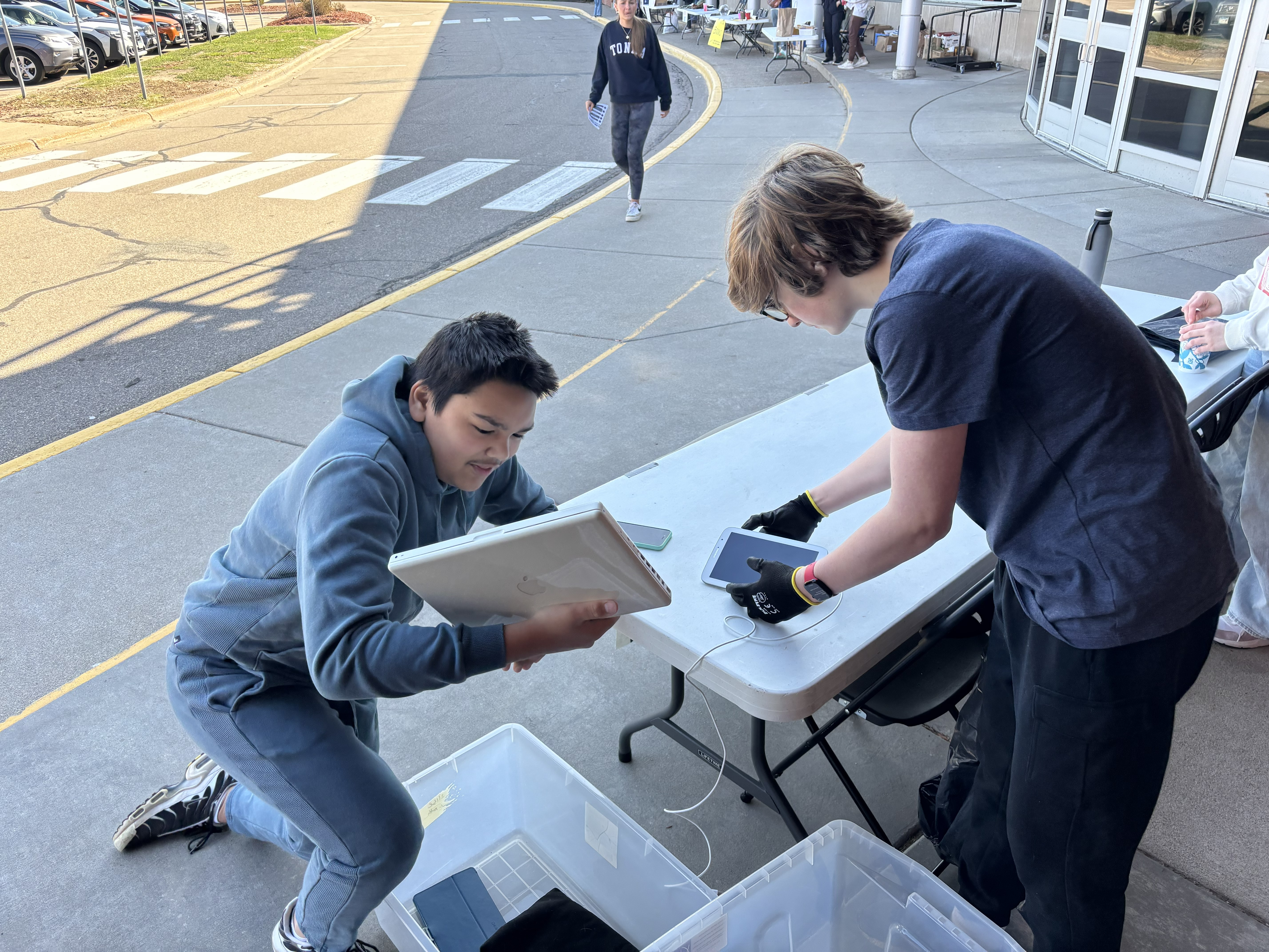 Volunteers working at a RoboCyclers event
